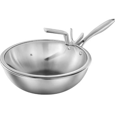 China Factory direct sale commercial non stick stainless steel wok stove sustainable kitchen for sale