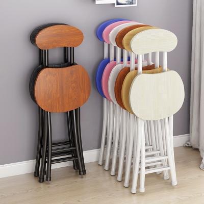 China Portable Modern Fashion Stylish Metal Stool Folding Round Chair Round Foldable Chair for sale