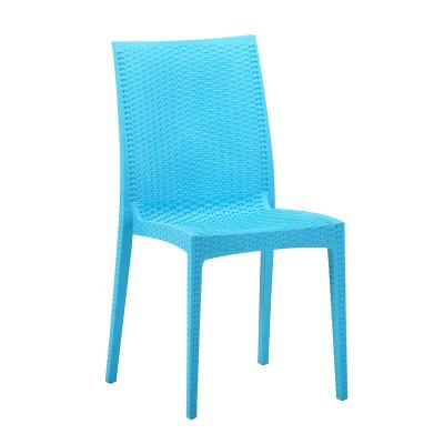 China New quality hot plastic back cafe chair leisure cooling outdoor dining cane chair for sale