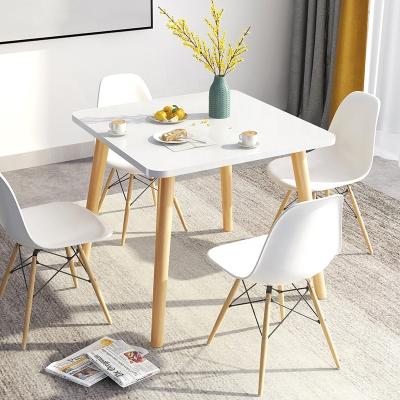 China China factory new 4 seater space saving dining room furniture 80*80cm nordic square wooden dining table for sale