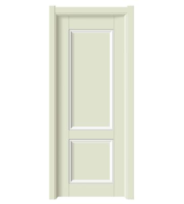 China Modern Interior MDF Wood Door Designs PVC Bathroom / Toilet Door for sale