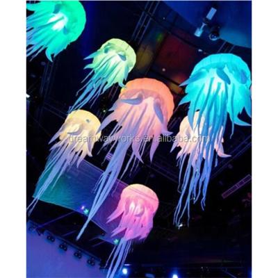 China Decoration for events 2021 hot sale color changing inflatable jellyfish light for event decoration for sale