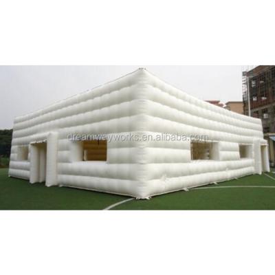 China Plato 0.55mm PVC tarpaulin 2021 hot sale outdoor inflatable cube tent for event for sale