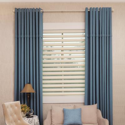 China Home Decorative Blackout Window Curtains Fabric Window Royal Blue 100% Polyester Royal Deep Blue Patio Door Customize Window Size Grommet for sale