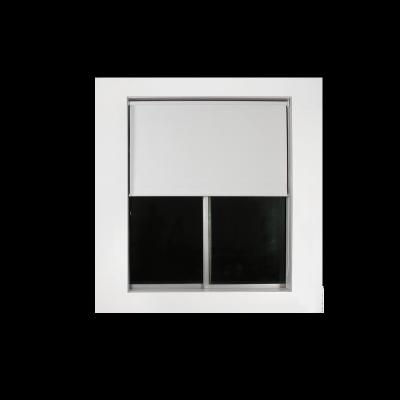 China Heat Resistant White Perfect Fit Blackout Blackout Shades 100% Outdoor Waterproof Polyester Fabric Window Roller Blinds for sale