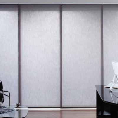 China New Natural Venetian Jute Material Environmentally Friendly Design Woven Room Divider Sliding Panel Vertical Track Shades for sale