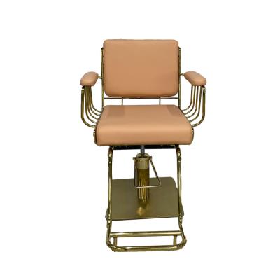 China Modern Wholesale Customizable PVC Barber Chair Cheap And Comfortable Leather Square Low Chair for sale