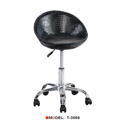 China Modern PU Leather Restaurant Dining Bar Stool Haircutting Waiting Chair Salon Furniture Barber Shop Shaving Chair for sale