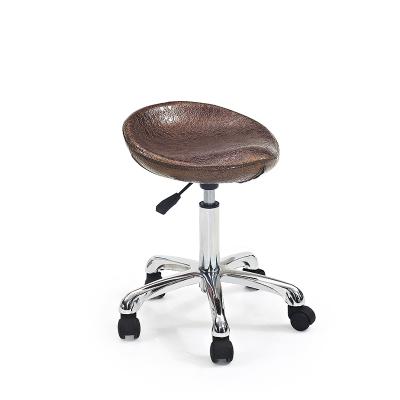 China Modern PU Leather Restaurant Dining Bar Stool Haircutting Waiting Chair Salon Furniture Barber Shop Shaving Chair for sale