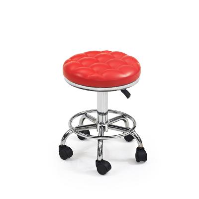 China Modern PU Leather Restaurant Dining Bar Stool Haircutting Waiting Chair Salon Furniture Barber Shop Shaving Chair for sale