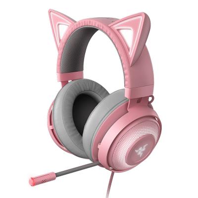 China Headband Razer Kraken Kitty RGB USB THX 7.1 Spatical Surround - Sound Gaming Headset Pink Kraken Kitty Black for sale