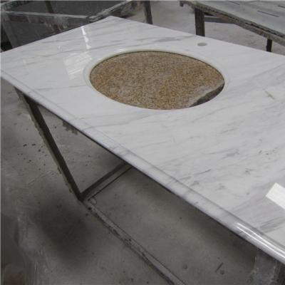 China Modern Chinese Factory Volaks White Bathroom Vanity Tops With Cheap Price,Popular White White Marble for sale