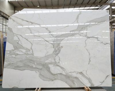 China Modern natural stone polished Italy Carrara calcatta oro borghini gold slabs calacatta Italian white marble for sale