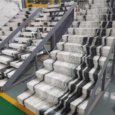 China Modern Popular Beautiful White Marble Panda White Marble Natural White Marble With Black Veins For Stairs for sale