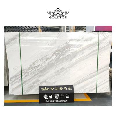 China Natural Stone Jazz White Marble Slabs, Tile Floors, Modern Wholesale Prefab Size Countertops for sale