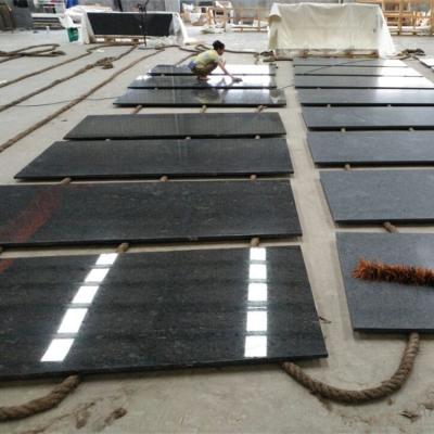 China Modern Hot Sale Polished 2cm Natural Very Cheap Natural Indian Black Granite Stone Steel Gray Front Entrance Hall Shopping Mall Courtyard for sale