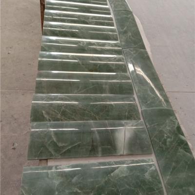 China Modern Black Green Natural Jade Onyx Tiles Polished Surface Custom Size For House Decoration for sale