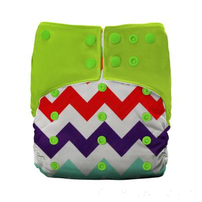 China Reusable AI2 Eco - Friendly Printed All In One Baby Cloth Diaper for sale