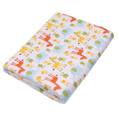 China Soft 3 Pad 100% Animal Print Baby Diaper Changing Pad Cotton Flannel Bamboo Terry Diaper Protector TPU Pad for sale