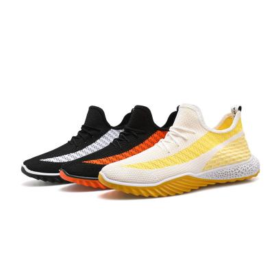 China New fashion trend men's running shoes unique yellow soft super thick cheap anti-slippery shoes casual walking sneakers for sale