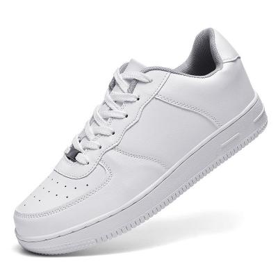 China Products Anti-odor Sneaker Manufacturer Latest Sport Breathable Leather Made To Black Men And WomenHot Sale White Flat Sneakers for sale