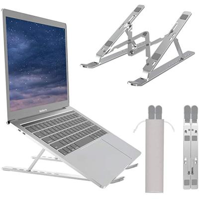 China Factory Wholesale Adjustable Aluminum 6 Angles Computer Riser Stand Factory Adjustable Ventilated Notebook Laptop Cooling Stand for sale