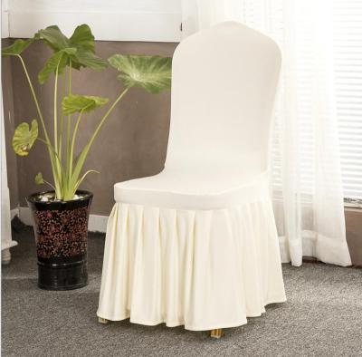 China Wholesale Cheap Universal Stretch Lycra Strechable China White Birthday Chair Covers Spandex For Wedding Banquet for sale