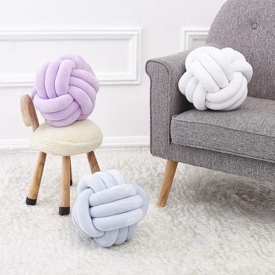 China Sustainable Factory Sale Super Soft Comfortable Bowknot Pillow Cushion Colorful Ball Cushion For Home Decor for sale