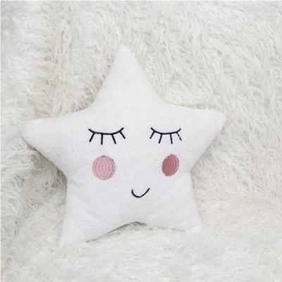 China Viable Custom Made Velvet Star Moon Cloud Teddy Shaped Cushion Rests Loop Kids Pillows for sale