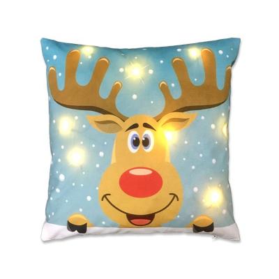 China Viable Wholesale Christmas Pillow Case Cushion Cover Led Christmas Pillow Cases For Home Decor for sale