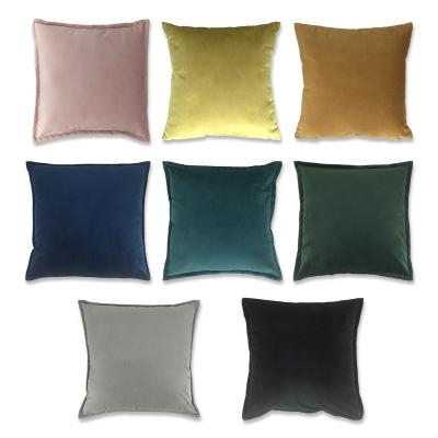 China Viable Wholesale Nordic Velvet Pillow Case Plain Single Decorative Pillow Cushion for sale