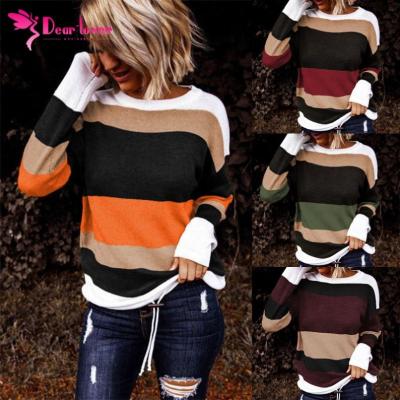 China 2021 Anti-wrinkle Fashionable Casual Sweater Women Knit Long Sleeve Women's Sweater for sale