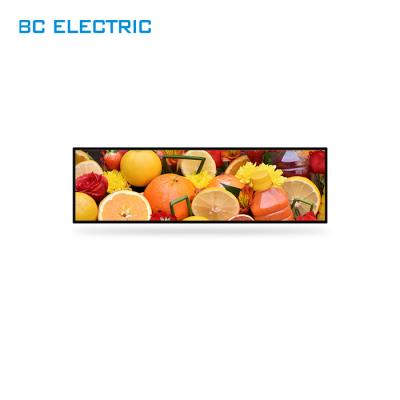 China BC6000 38.5 inch width indoor narrow bar lcd digital signage exhausted billboard lcd advertising screen display player for sale