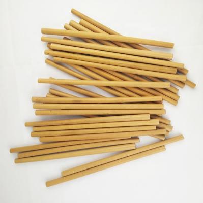 China Wholesale 100% Natural Yellow Bamboo Plant Based Straw Organic Reusable Straws Biodegradable for sale