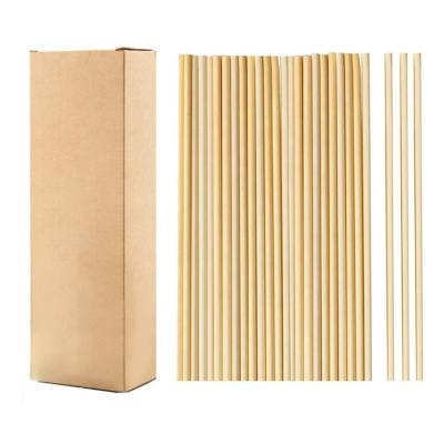 China Disposable Factory Based Wheat Drinking Straws Natural Biodegradable Straw 100PCS In Box for sale