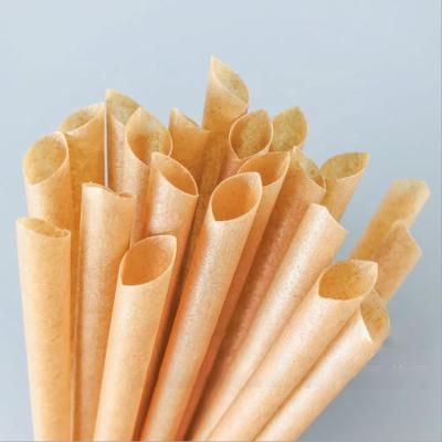 China 8mm Biodegradable Sugar Cane Bagasse Smoothie Straws 100PCS Non-PLA Compostable for sale