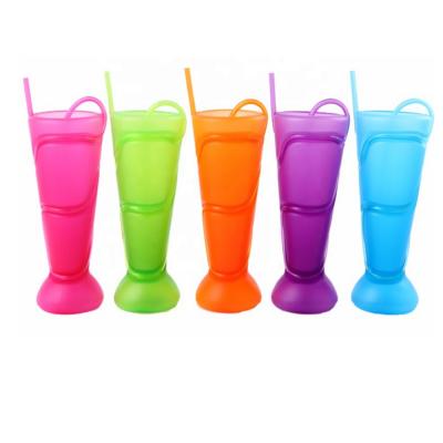 China Kids Viable Novelty Plastic Cup With Straw Promotional Cups Crazy 201001 for sale