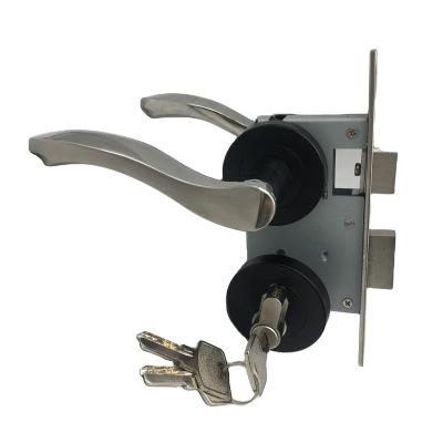 China Simple Kitchen Door Stainless Steel Entry Door Lock Handle Key Lock Set for sale