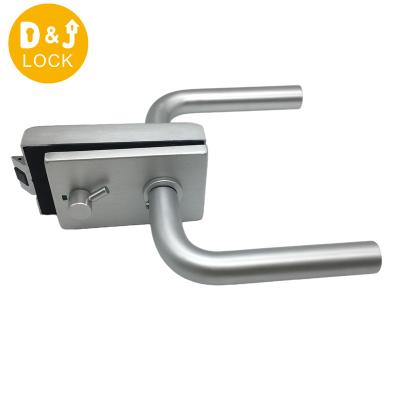 China Wooden doors and metal doors aluminum material lever handle locks glass door lock silver color door handle lock for sale