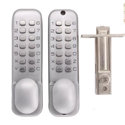 China Smart security metal and wood sliding doors top mechanical keypad lock mechanical push button code lock for gate door for sale