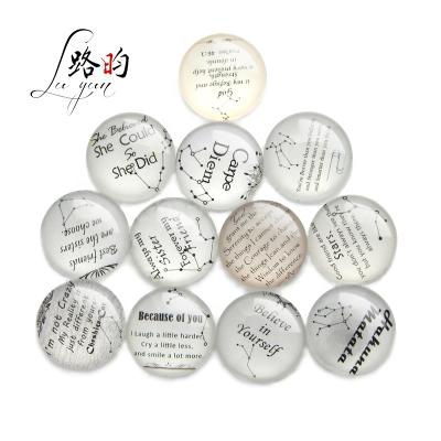 China Shape Professional Cheap Wholesale Personalized 40mm Round Inspirational Fridge Magnet Believe In Your Self Fridge Magnet Glass for sale