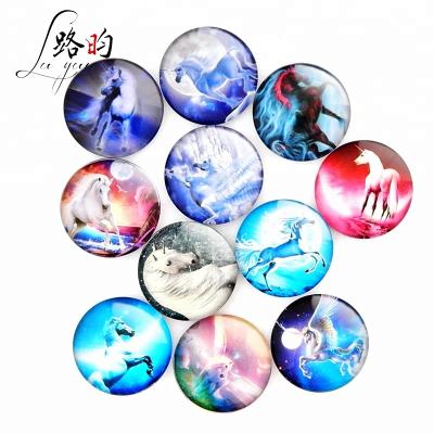 China Shape Horse Wholesale Custom Crystal Glass Patch Fridge Magnet 12pcs Fridge Souvenir Indonesia for sale