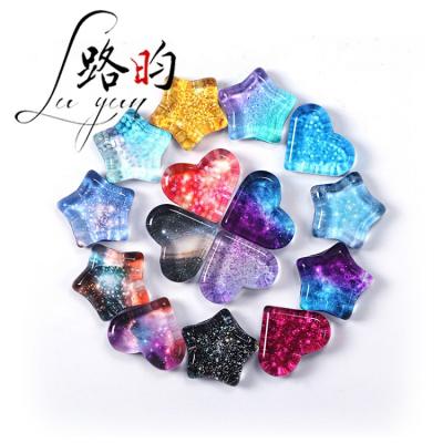 China Shape Customized Lovely Heart Shaped Fridge Magnet Crystal Glass Gift Cute Pujiang Luyun Star Souvenir For Home Decor for sale