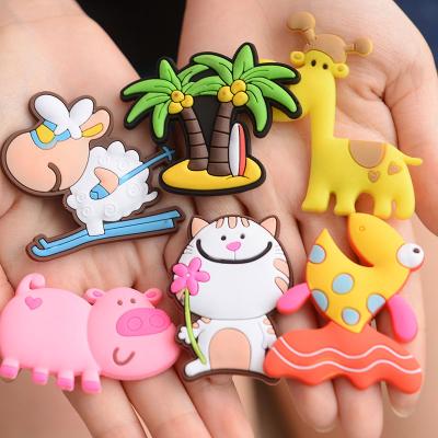 China Wholesale Shape China Sell Custom Creative Decorative Cute Cartoon PVC 3D Fridge Magnet Animal Soft Fridge Magnet for sale