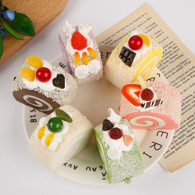 China Shape Competitive Price Most Popular New Slow Pulse Hardcover Dusting Simulation PU 3D Cake Fridge Magnet Competitive Price for sale