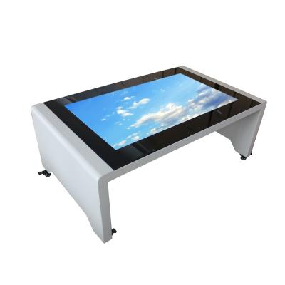 China Aluminum Alloy Frame Chinese Manufacture 43 Inch Cafe Game Touch Screen Monitor Smart Interactive LCD Touch Table for sale