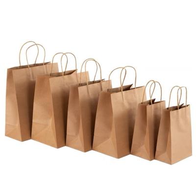 China Handmade factory custom high quality brown paper bag craft bags shopping bag packaging shipping with your own logo for sale