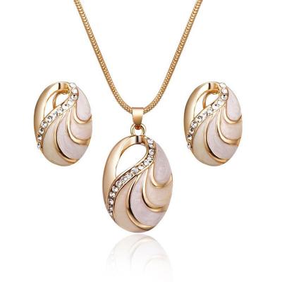 China New Fashion Turtle Shell Necklace And Earring Christmas Environmental Friendly Women Wedding Jewelry Set for sale