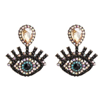 China Fashionable New Arrivals Environmentally Friendly Tassel Earrings For Ladies Evil Eyes Earrings for sale