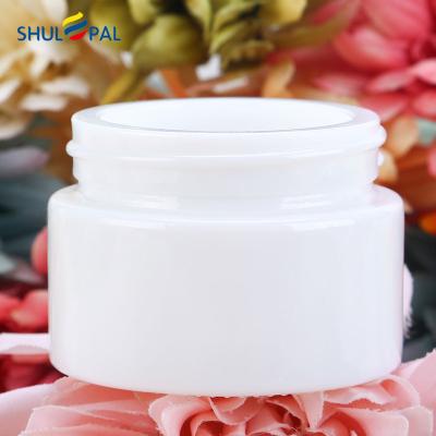 China Hot Selling Eco-freindly 15g Opal Tempered Glass Skin Care Cream Jar For Eye Face for sale